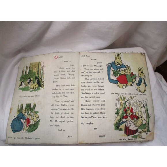 Peter Rabbit1908 Hurst & Co, Limp Cloth books Children's books, Antique cloth - Picture 2 of 10